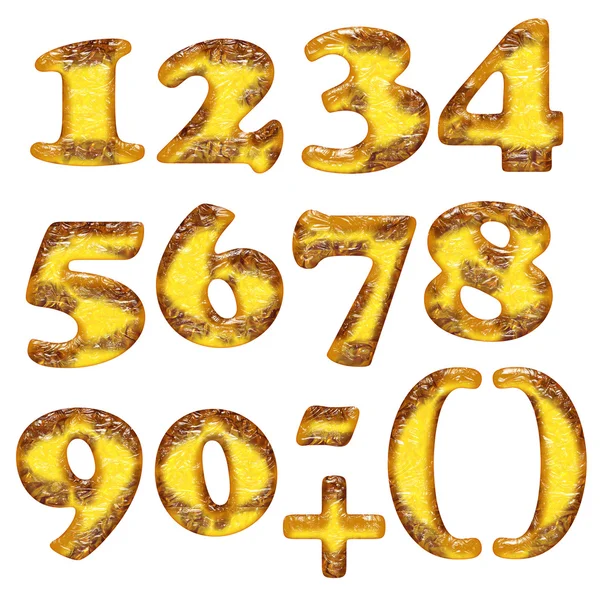 The letters, made of amber — Stock Photo, Image