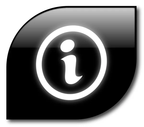 黒い情報ボタン — ストックベクタ