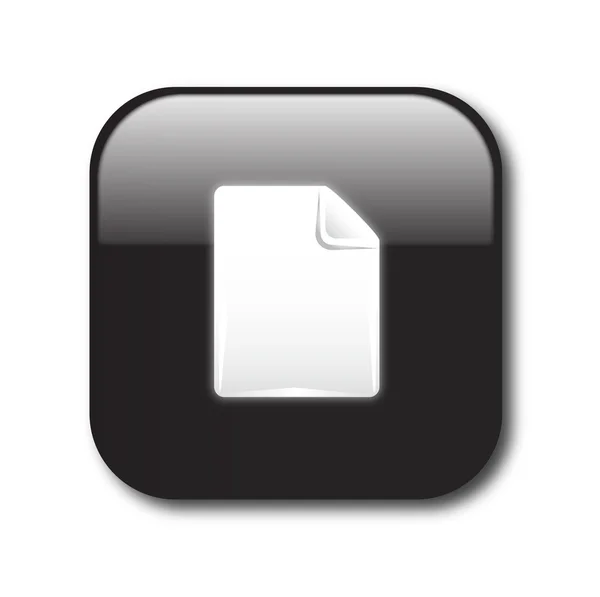 Vecteur de bouton de document noir — Image vectorielle