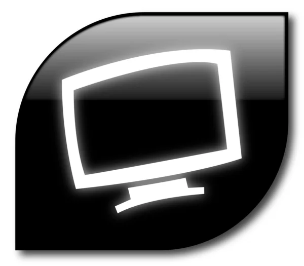 Vecteur de boutons ordinateur noir — Image vectorielle
