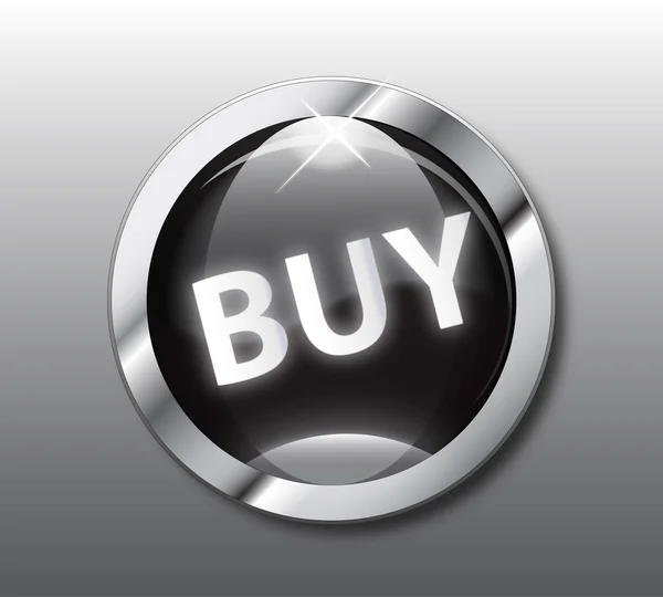 Vetor de botão preto comprar — Vetor de Stock