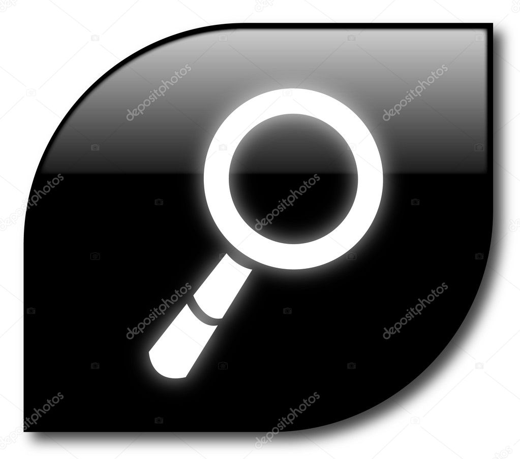 Black search sign vector
