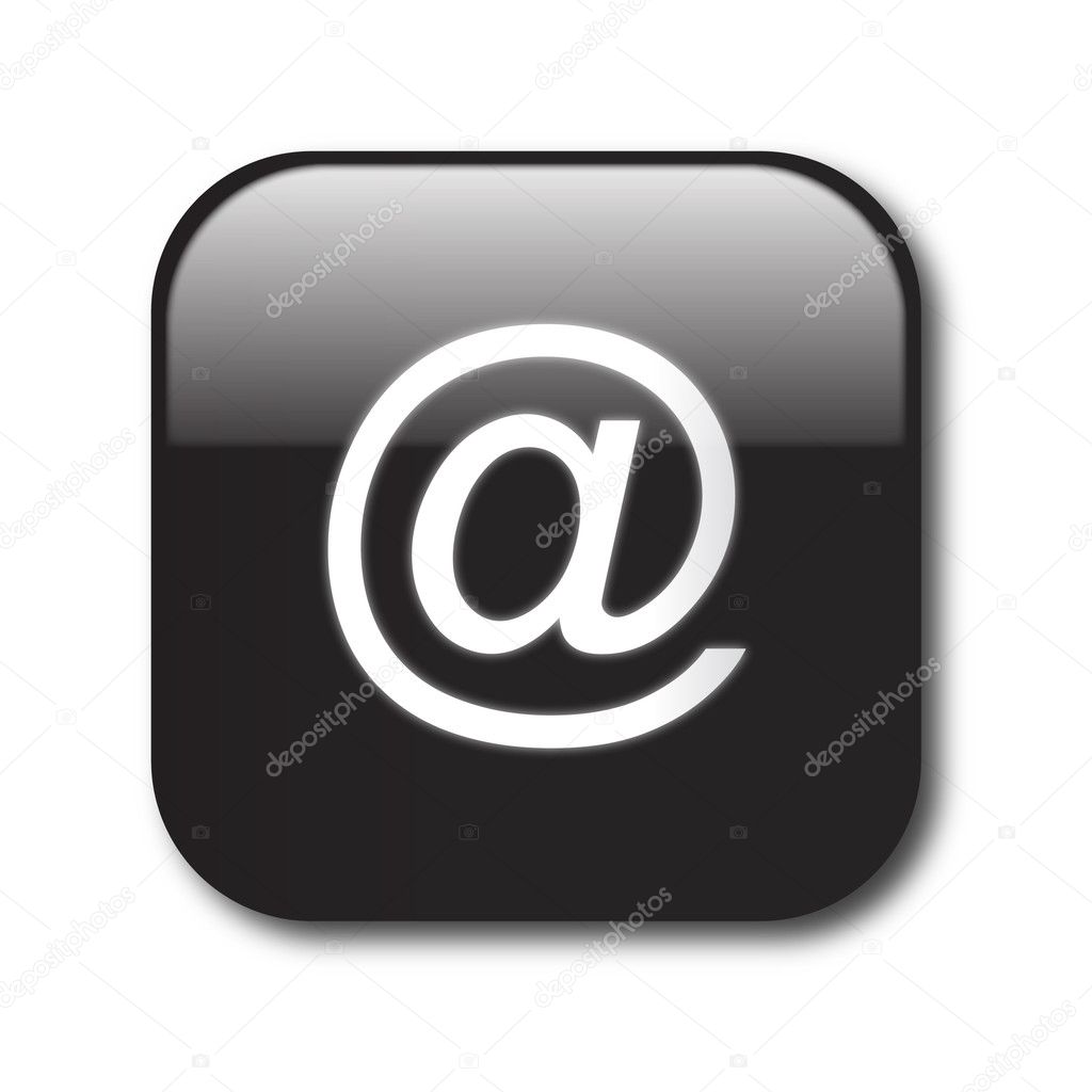 Black email button vector — Stock Vector © JoeArt #6113580