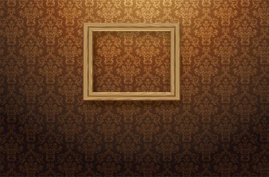 Picture frame on the wall clipart