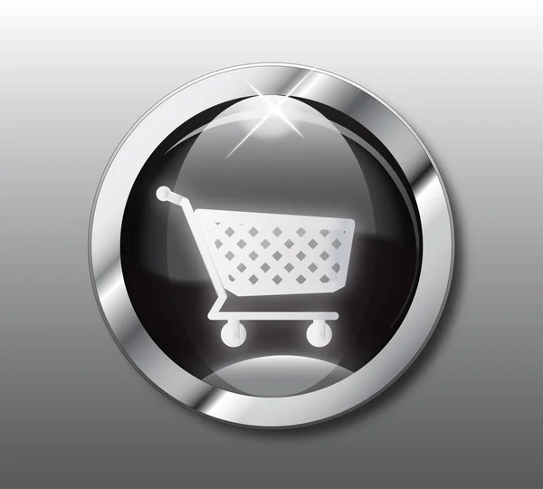 Vecteur bouton boutique noir — Image vectorielle