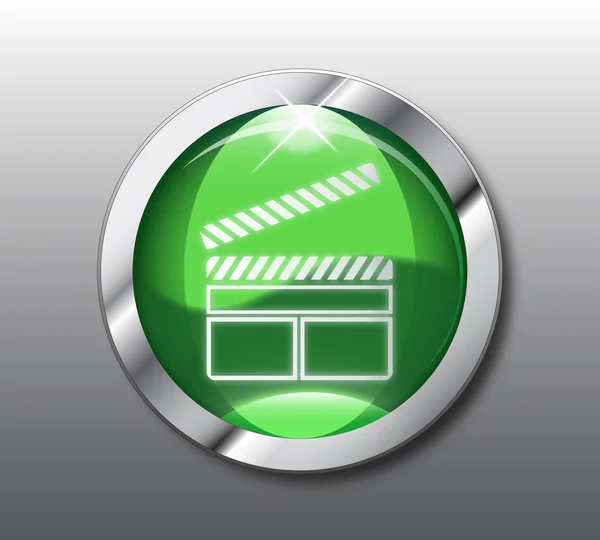 Πράσινο κουμπί διάνυσμα ταινία — Διανυσματικό Αρχείο