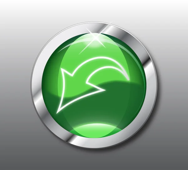 Πράσινο βέλος κουμπί διάνυσμα — Διανυσματικό Αρχείο