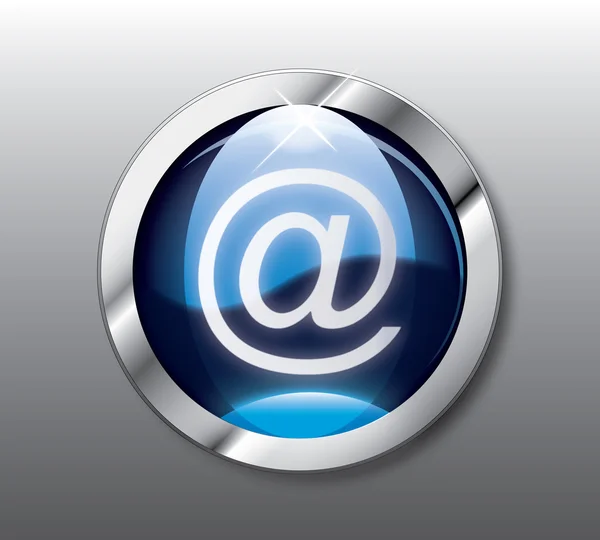 Μπλε ηλεκτρονικό ταχυδρομείο κουμπί διάνυσμα — Διανυσματικό Αρχείο