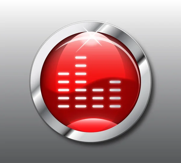 红色均衡器按钮矢量 — 图库矢量图片
