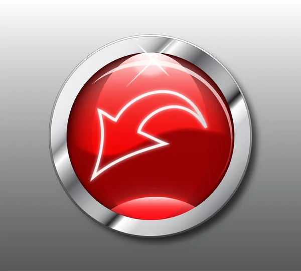 赤い矢印ボタン ベクトル — ストックベクタ