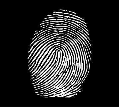 Fingerprint in negative clipart