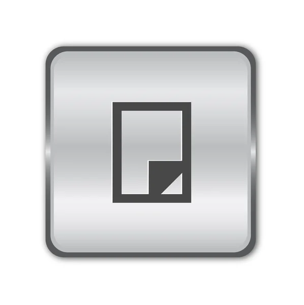 Chrome nouveau vecteur de bouton documet — Image vectorielle