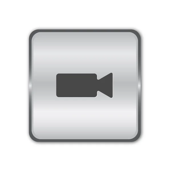 クロムのビデオボタン ベクトル — ストックベクタ