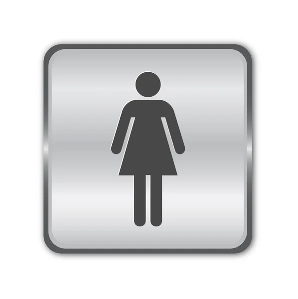 Chrome femme signe vecteur — Image vectorielle
