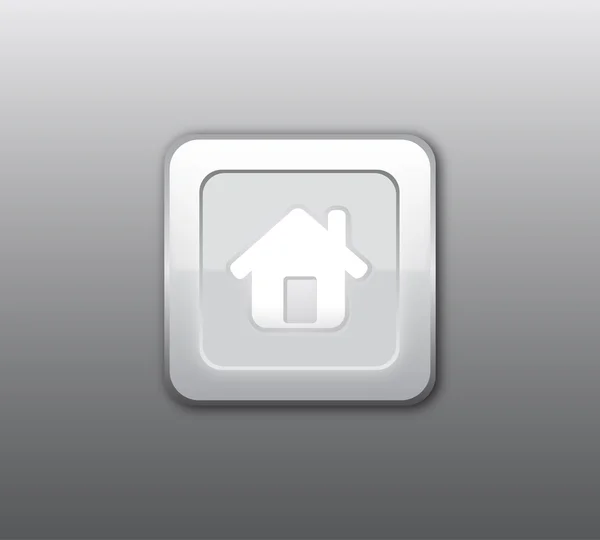灰色の家ボタンのベクトル — ストックベクタ