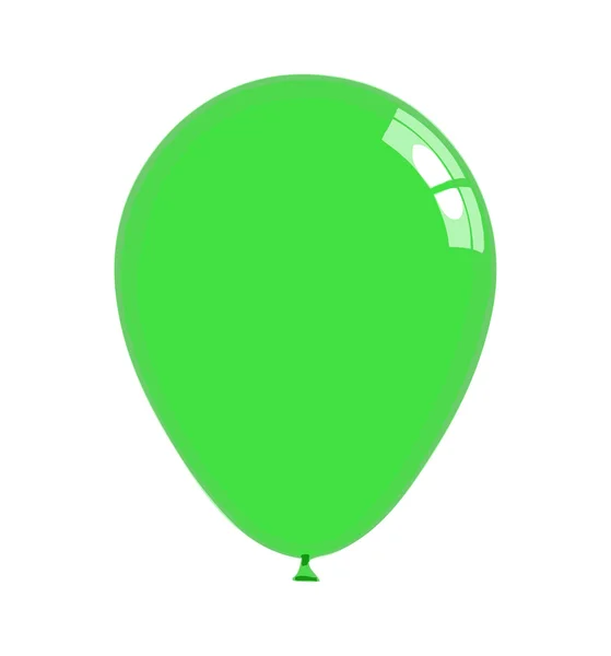 Zöld léggömböt, elszigetelt fehér — Stock Vector