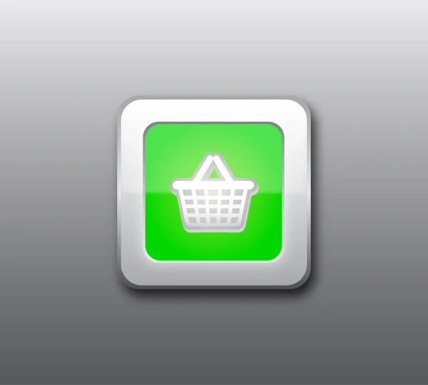 녹색 쇼핑 버튼 벡터 — 스톡 벡터