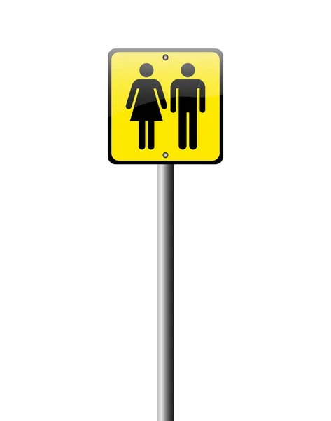 Vecteur de signe jaune mâle et femelle — Image vectorielle