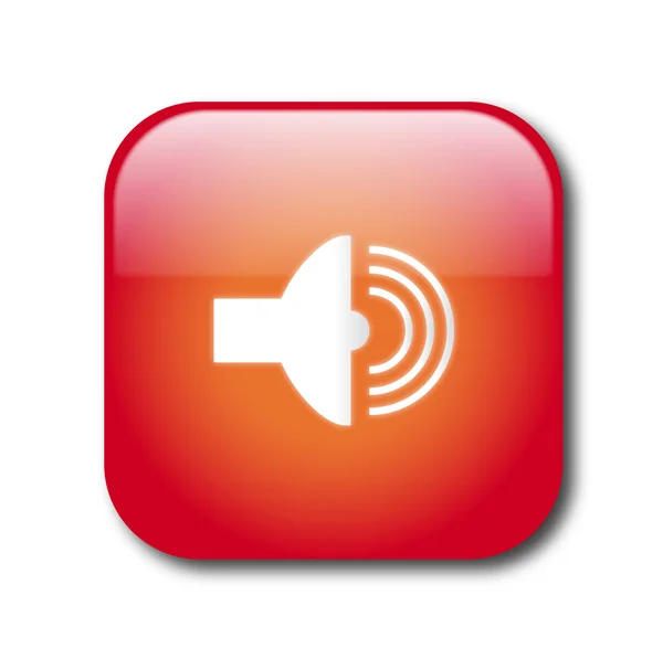 Κόκκινο κουμπί ήχου διάνυσμα — Διανυσματικό Αρχείο