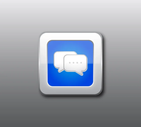 Μπλε chat κουμπί διάνυσμα — Διανυσματικό Αρχείο