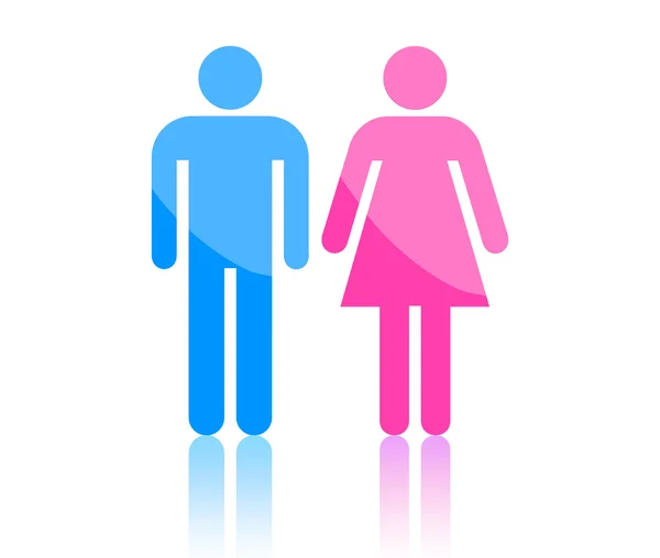 Barevné mužské a ženské znamení vektor — Stockový vektor