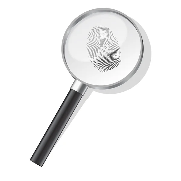 Detectives magifier with http fingerprint — Stock Vector