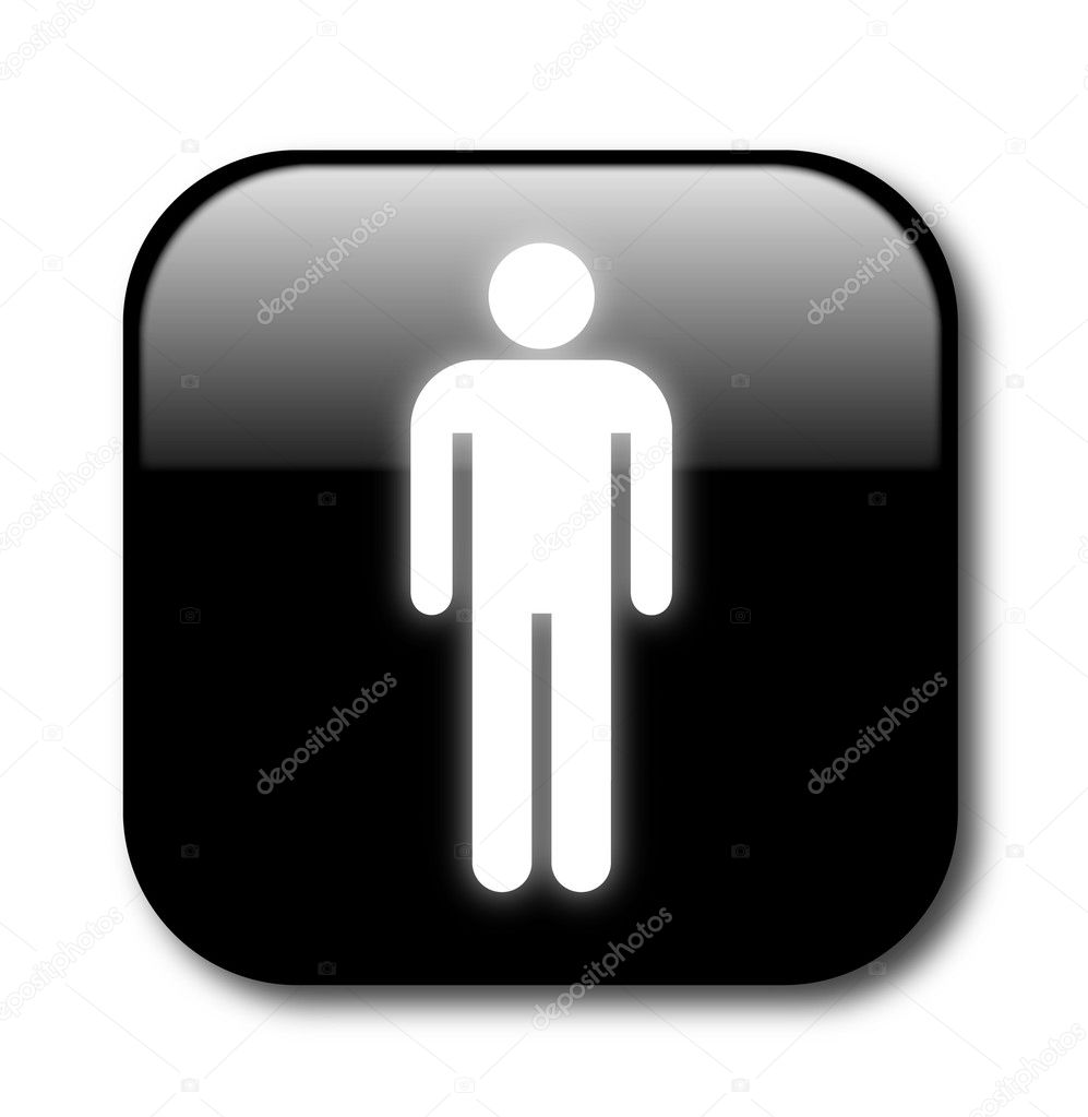 Black male sign vector
