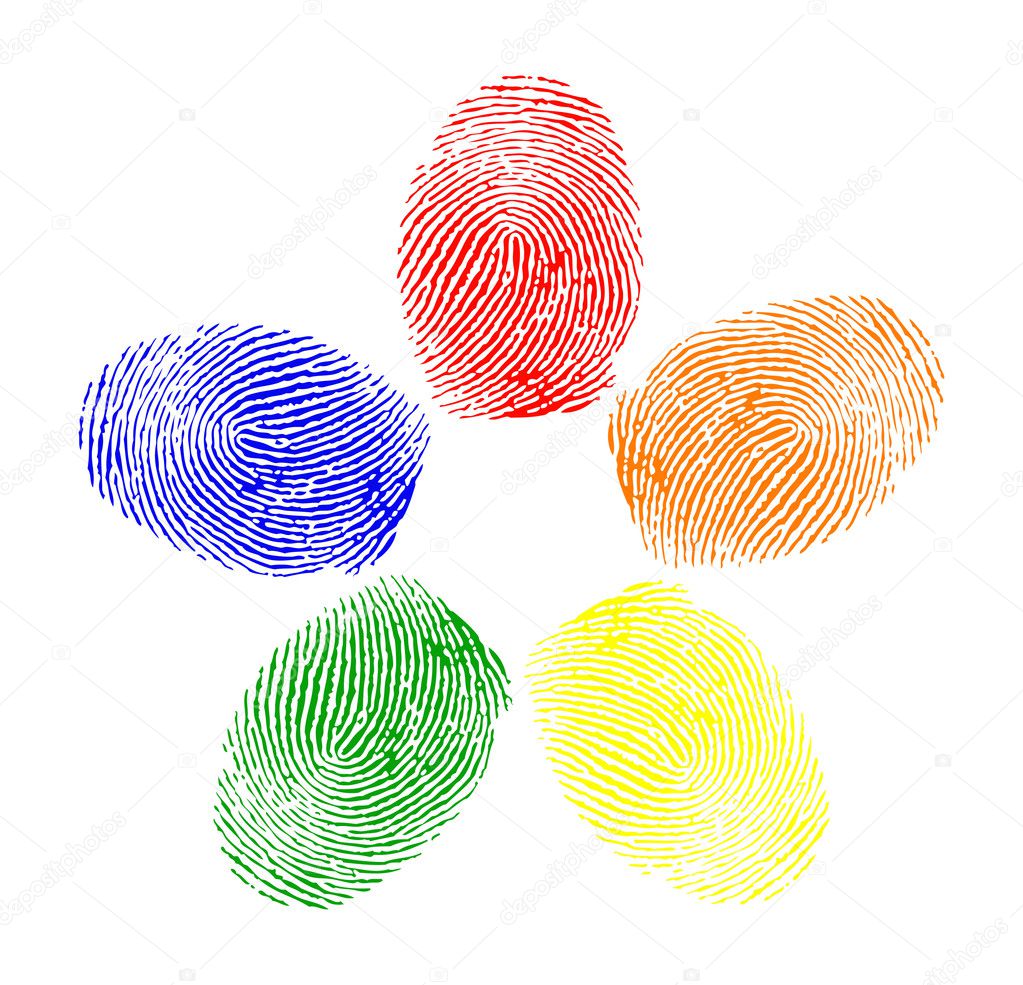 Vector of colored fingerprints