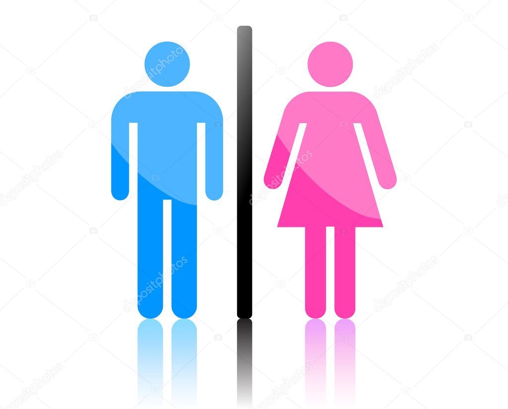Colored male and female sign vector — Stock Vector © JoeArt #6199946