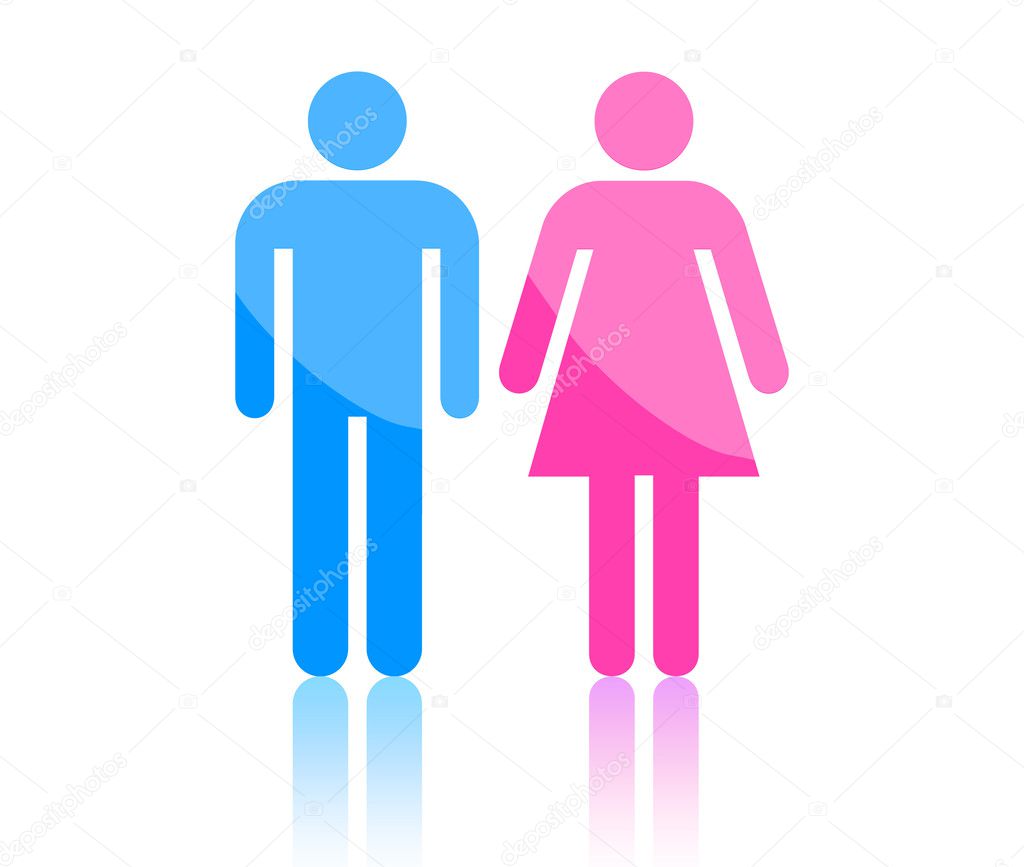 Colored male and female sign vector — Stock Vector © JoeArt #6199947