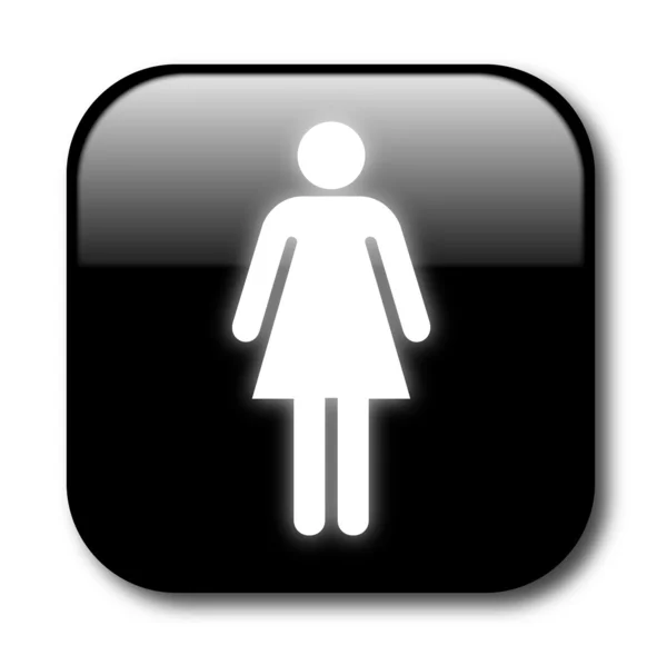 Vecteur de signe féminin noir — Image vectorielle