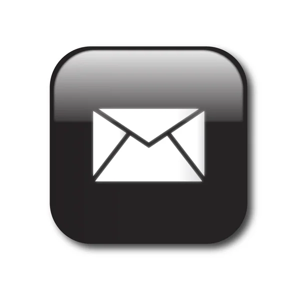 黑色邮件标志矢量 — 图库矢量图片