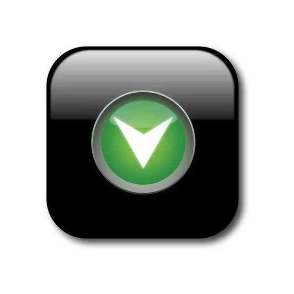 Vector botón negro — Vector de stock
