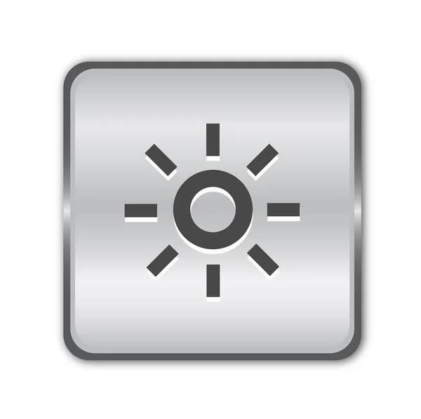 Chrome vecteur de bouton de luminosité — Image vectorielle