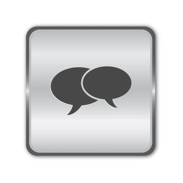 Χρώμιο chat κουμπί διάνυσμα — Διανυσματικό Αρχείο