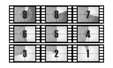 Film countdown vector clipart