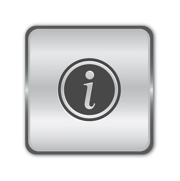 Вектор кнопки Chrome info — стоковый вектор