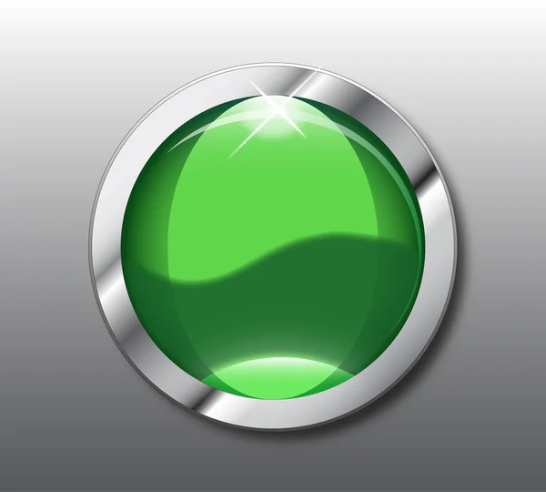 Groene web knop vector — Stockvector