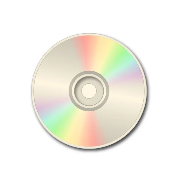 Golden DVD on white background — Stock Vector