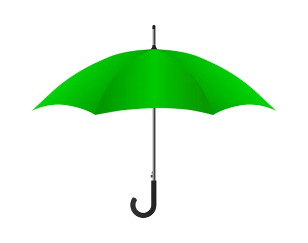 Зелена парасолька на білому тлі — стоковий вектор