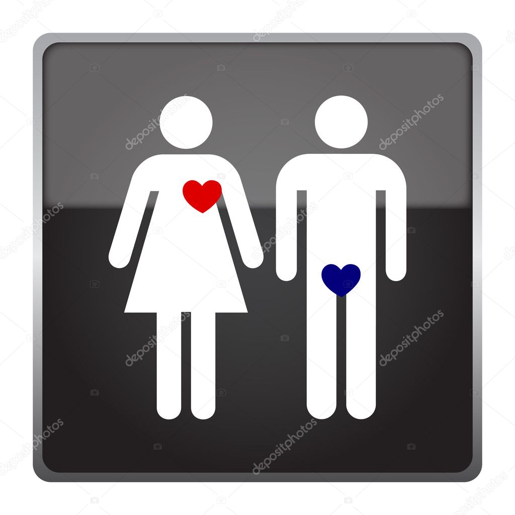 Love male and female sign vector