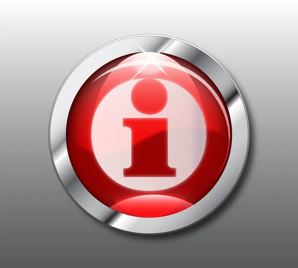 Botón de información roja — Foto de Stock