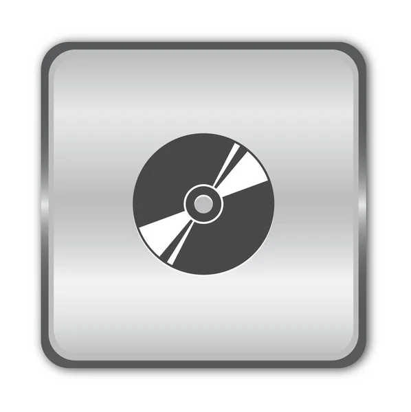 Chrome music button — Stock fotografie