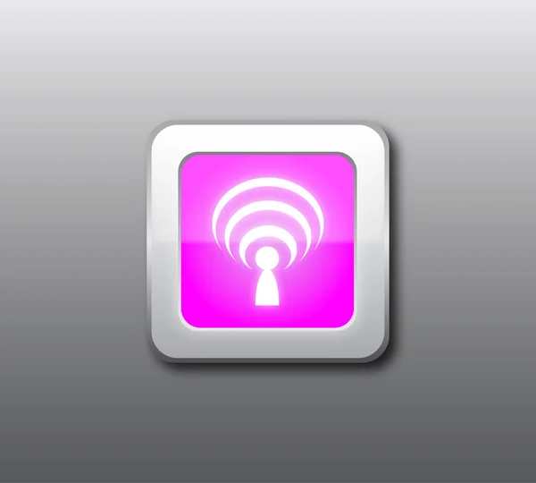 Pink wireless button — 스톡 사진
