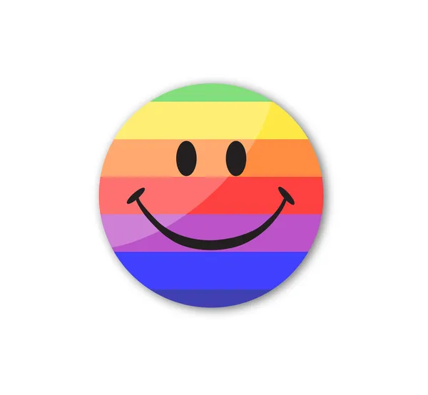 Arco-íris sorriso rosto — Fotografia de Stock