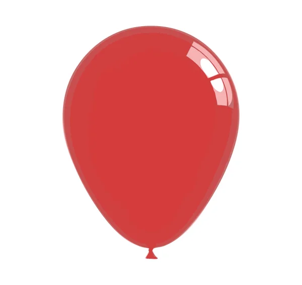 Rode ballon geïsoleerd op wit — Stockfoto
