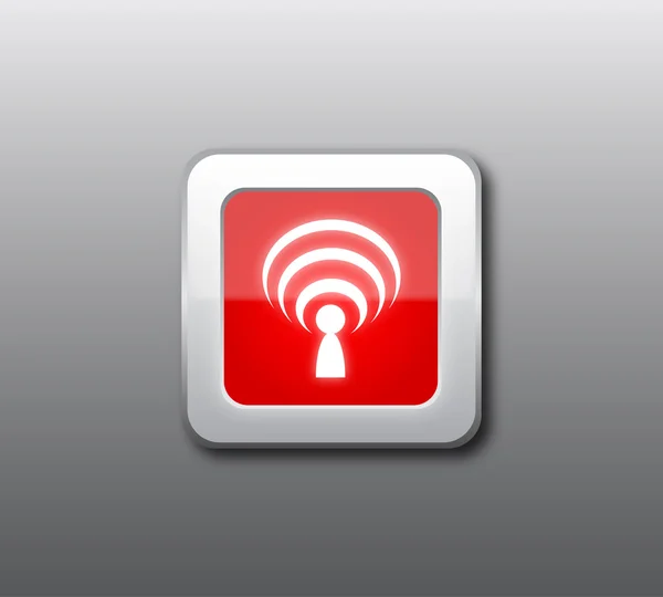 Red wireless button — Φωτογραφία Αρχείου