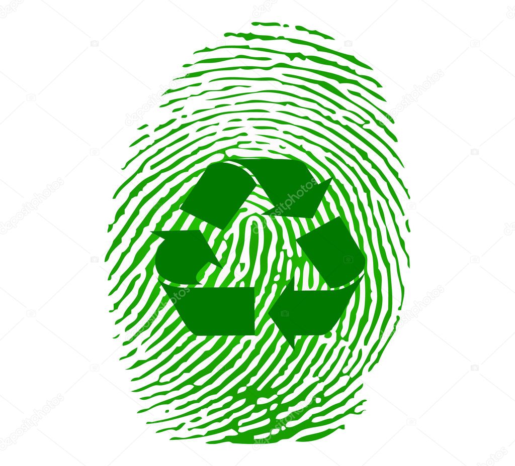 Green recycle fingerprint