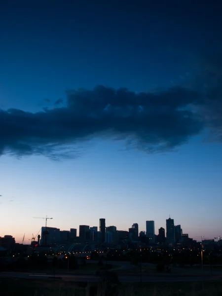 Miglio Alta città di Denver di notte — Foto Stock