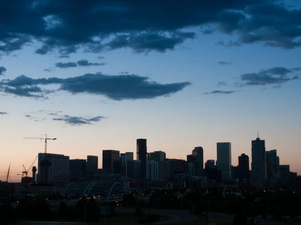 Mile High City of Denver by night Stock Image